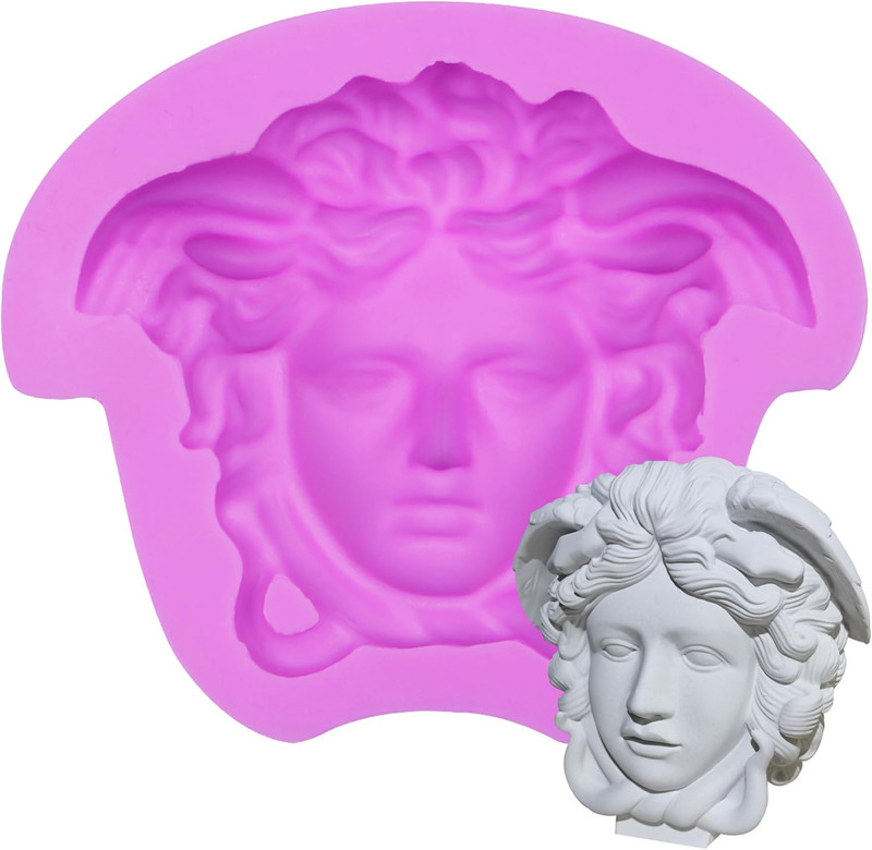 Medusa Fondant Molds, Mythology Goddess Chocolate Baking Mold, Cartoon Head Face