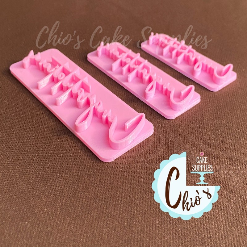 "Congratulations" word Fondant Embosser Stamp, 3 sizes gallery