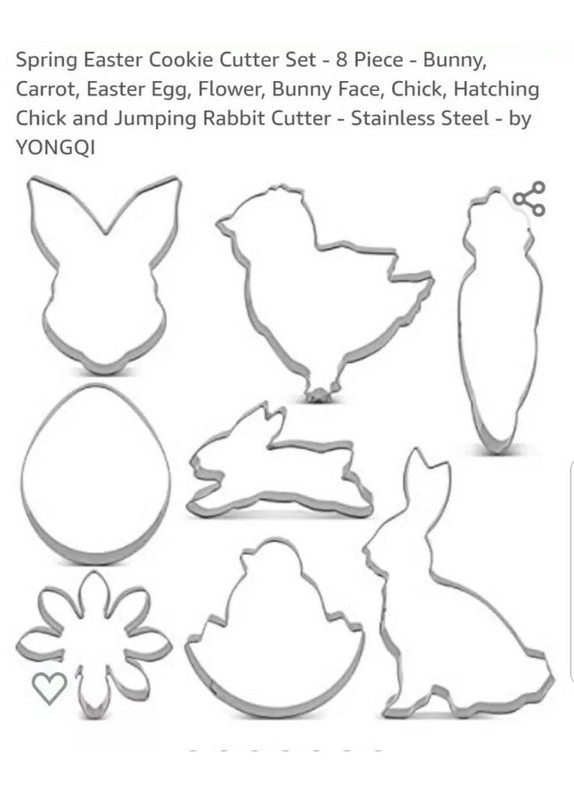 SPRING EASTER COOKIE Cutter Set, 8 Piece, food safe Stainless Steel gallery