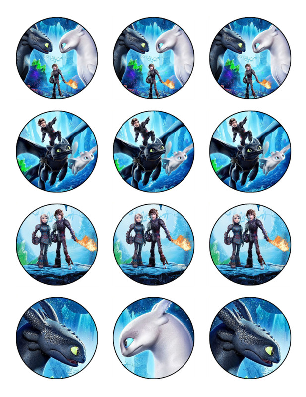 How To Train Your Dragon Edible Cake Toppers Icing Cake Decorations (3 Sizes)