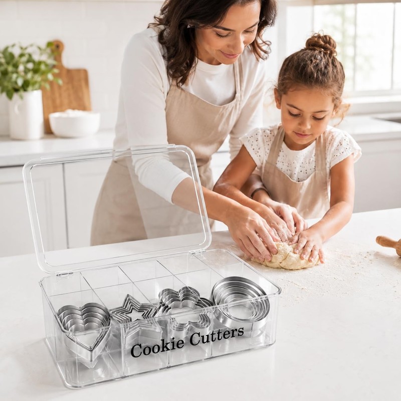 Cookie Cutter Tool Storage Box,Cake Decorating Supplies Accessories Bins,Baki... gallery