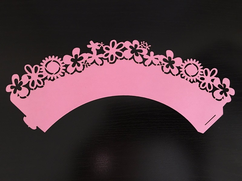 Set of 12 Beautiful Cupcake Wrappers .**Pink Flowers** gallery