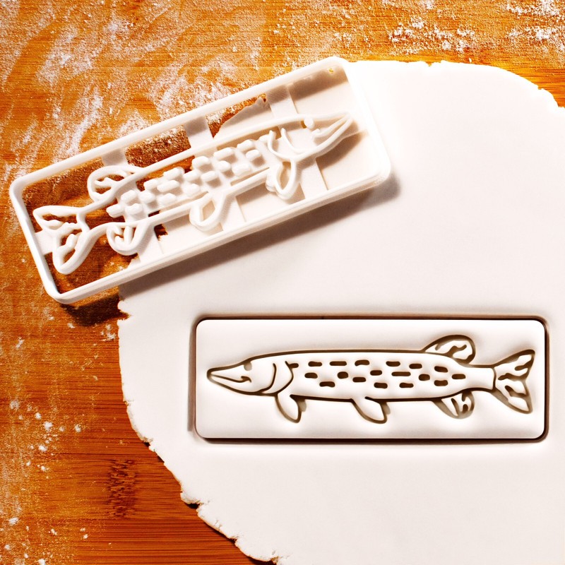 Northern Pike Fish Cookie Cutter – fishing angler fishermen outdoor sports bbq