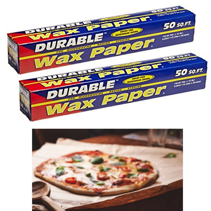 2 Rolls Wax Paper Nonstick Baking Pan Liner Oven Cooking Burgers Pizza 12″X50Ft