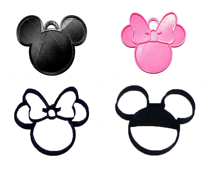 MICKEY AND MINNIE MOUSE HEADS DISNEY COOKIE CUTTERS COOKIE CUTTER USA PR1121