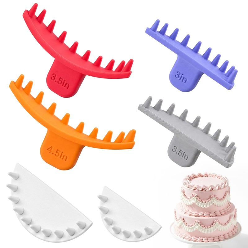 Hushee 6 Pcs Cake Arch as shown in the figure, white, red, purple and yellow