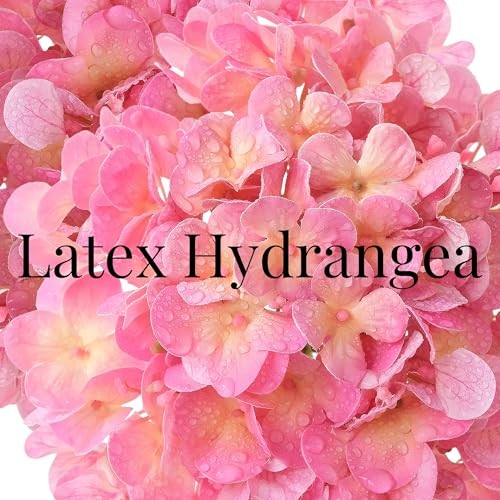 4 Pcs 20'' Real Touch Hydrangeas Pink Artificial Hydrangeas Flowers Faux Latex gallery