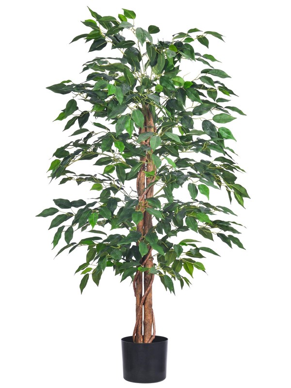 HAIHONG 4FT Artificial Ficus Tree Faux Silk Plant Indoor Outdoor Home Decor