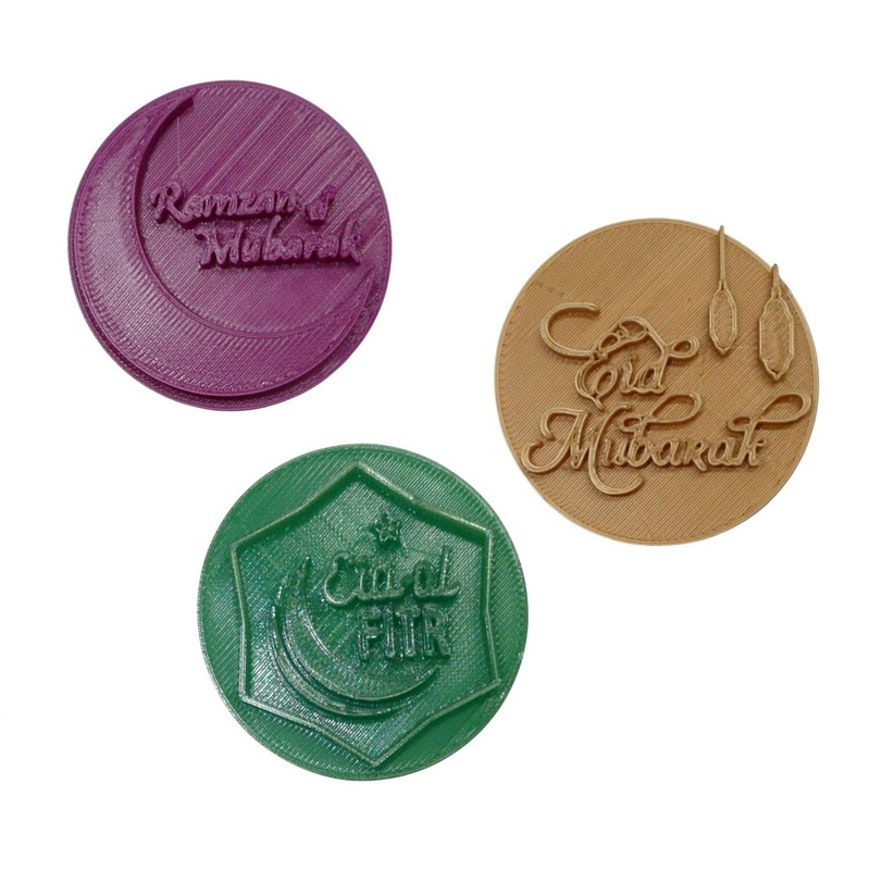 RAMADAN AND EID-AL FITR SET OF 3 COOKIE STAMPS MADE IN USA PR9037
