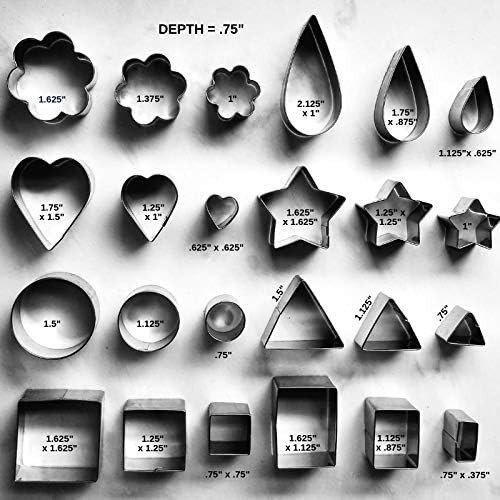 24pcs Mini Cookie Cutter Shapes Set - 100% Stainless Steel Small Molds To Cut... gallery