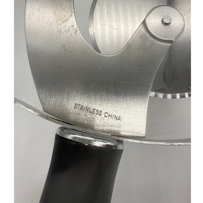 Stainless Steel Dual Wheel Pastry Cutter Pasta Pizza Slicer Fluted Straight Edge gallery