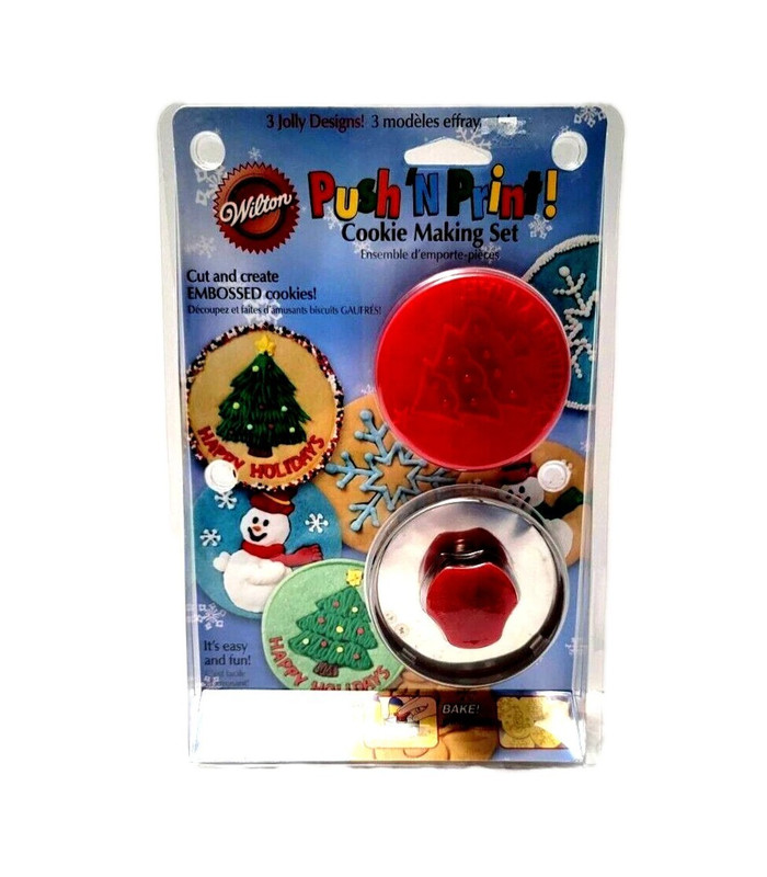 New Wilton Christmas Cookie Push And Print