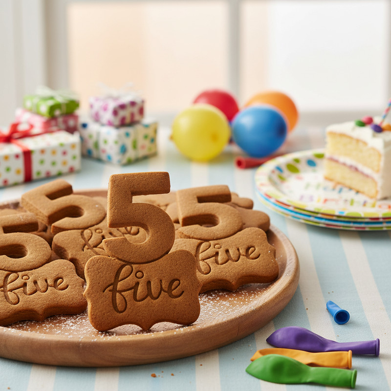 Number 5 Cookie Cutter - fifth birthday 5th anniversary numeric five milestone gallery