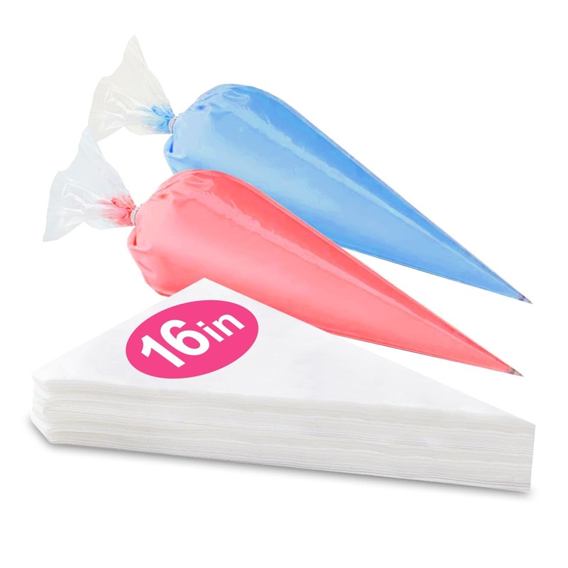 16 Inch Piping Bags Disposable, 50 Pcs Large Pastry Bags, Icing Cake…