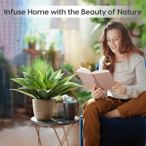 28 Inch Artificial Agave Plants Outdoor Set, Large Fake 28 Inches Green*2 gallery