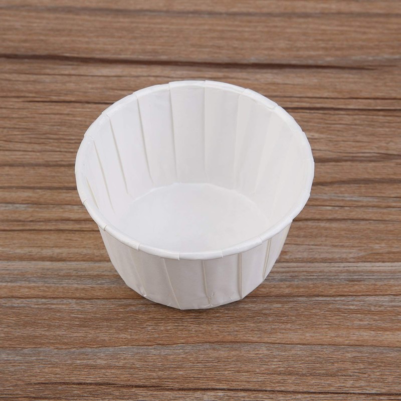 100 PCS White Mini Cupcake Liners Round Paper Cake Baking Cups Muffin Case gallery