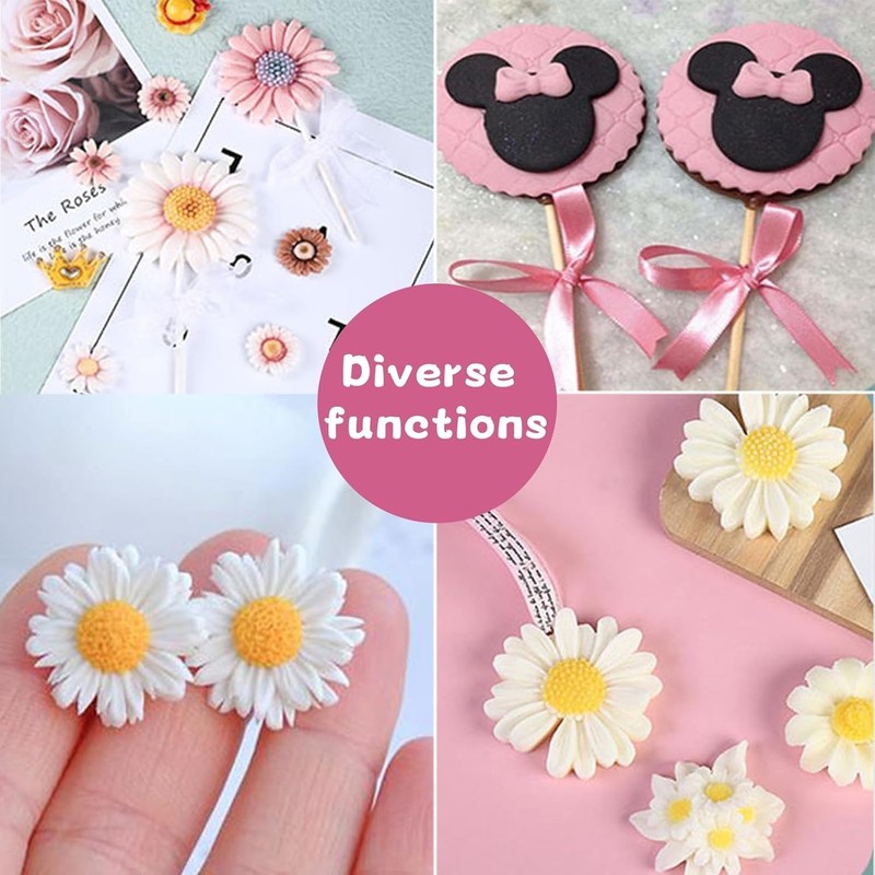 2PCS Chrysanthemum Flower Silicone Molds for Elegant Cake & Chocolate Artistry gallery