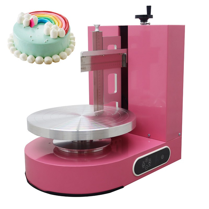 4-12in Pink Color Cake Cream Spreading Coating Smearing Machine 110V 200W