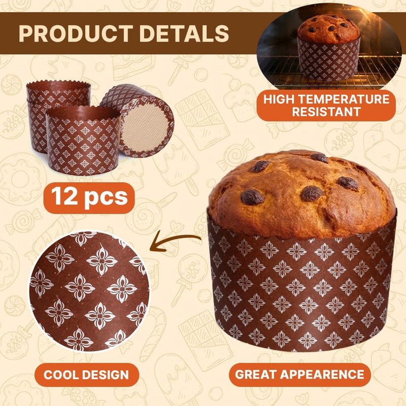 12 Oz Easter Bread Forms Paska Mold Kulich |12 Pcs| Easter Bread Paper Mold Pane gallery