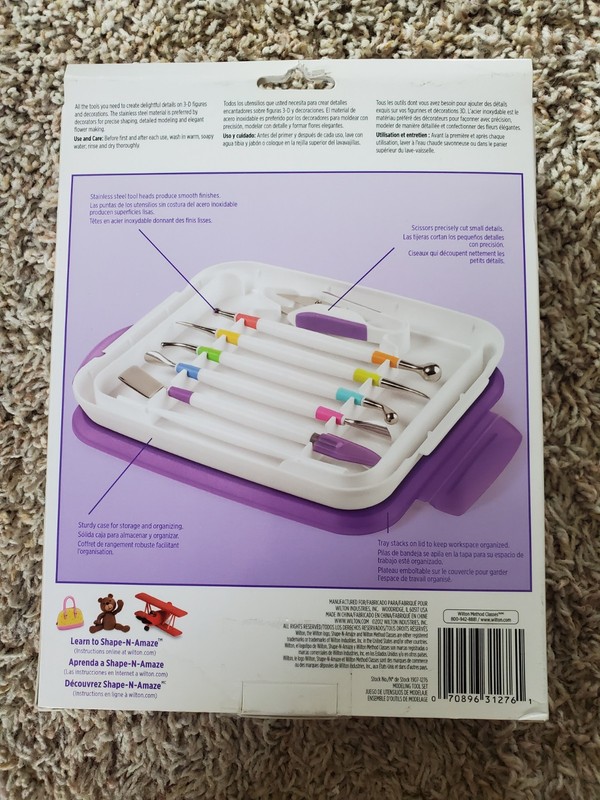 Wilton MODELING TOOL SET (Gum Paste & Fondant) #1907-1276- 7 Tools & Case New D7 gallery