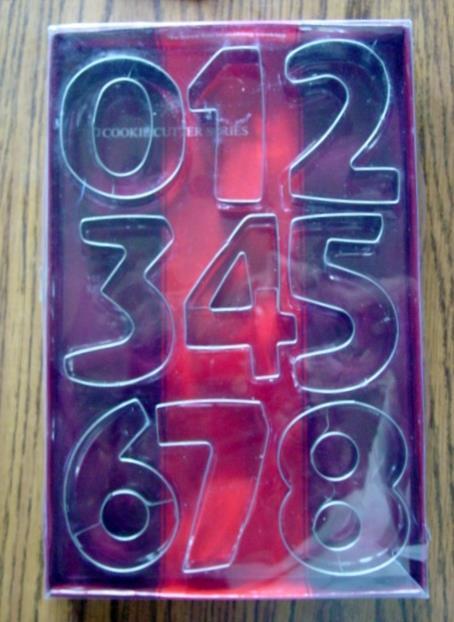 (9) Education "NUMBERS" CHRISTMAS Metal COOKIE CUTTERS Set -Learning Youth Child gallery