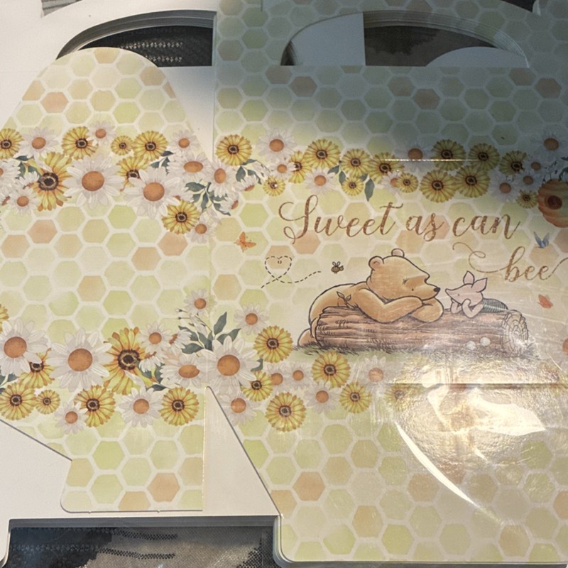 Bee Floral Honeycomb Card Cupcake Holder Yellow Sunflower Design Rectangle PT095 gallery