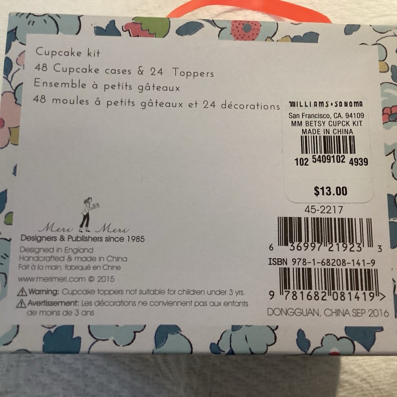 Lot Of 8 Williams Sonoma Floral Baking Cups Liners & Picks/Toppers Ttl 304 PCs. gallery