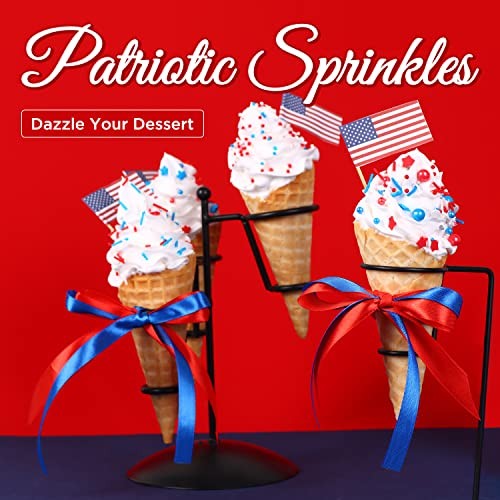 Edible Nonpareils Red White and Blue 4th of July for Cake Patriotic Sprinkles gallery