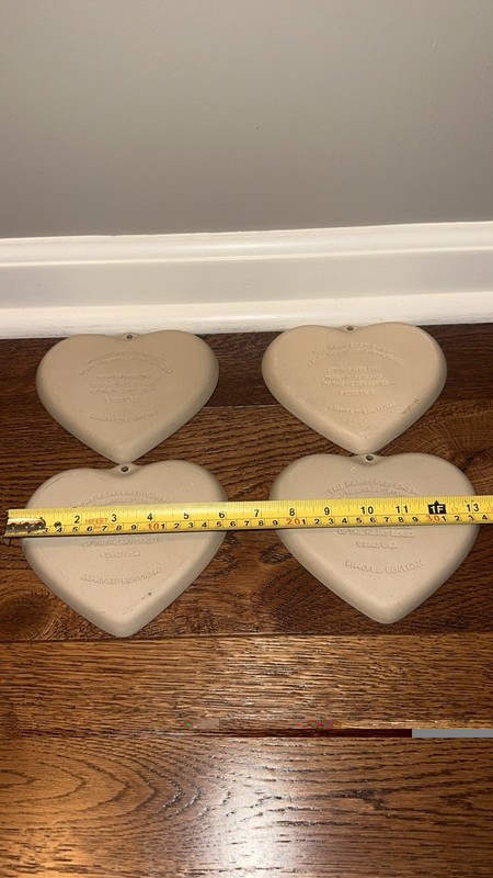 The Pampered Chef Stoneware Seasons Of The Heart Series Cookie Molds 2003 USA gallery