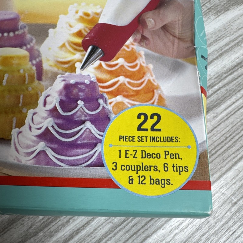 Nordic Ware 22 pieces Set E-Z Deco Icing Pen New In Original Packaging gallery