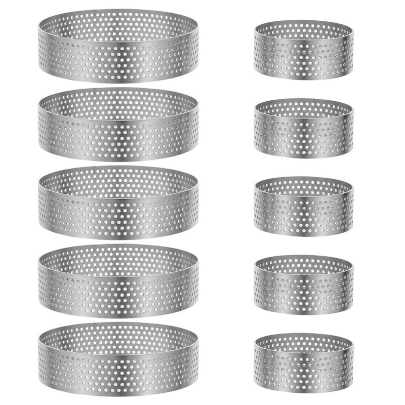 10 Pcs Cake Tart Molds for Baking Metal Pastry Fruit Mousse gallery