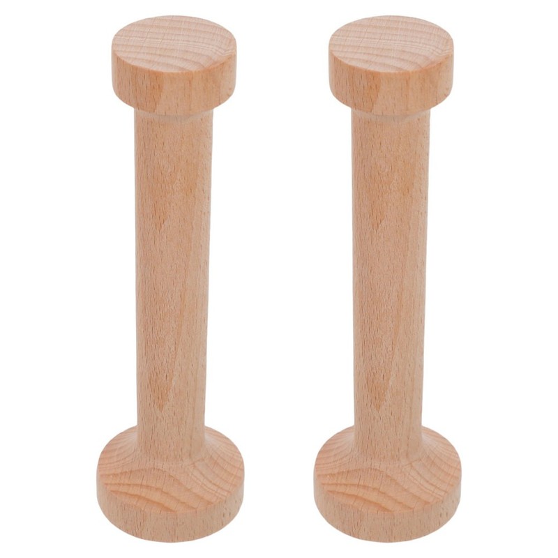 2 Pcs Double Side Wooden Tart Tamper Pastry Mold Pie Dough Press Baking Tool