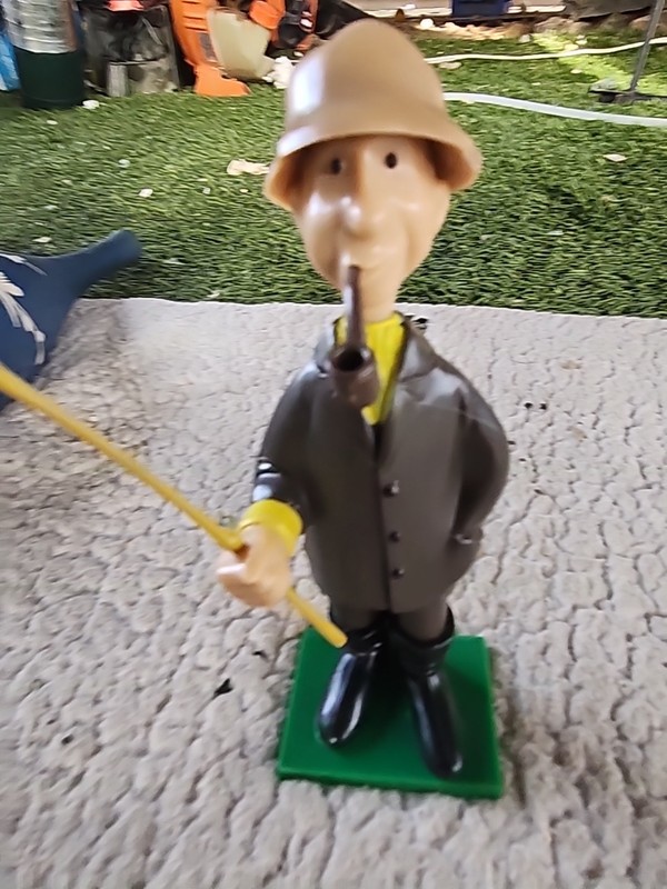 Vintage Wilton Fisherman Figurine with Pipe Pole Boot Decor gallery