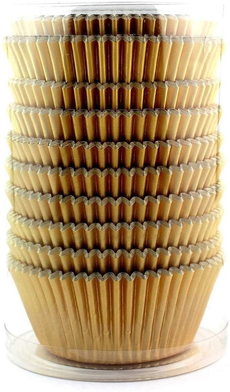 200 Pcs Gold Foil Cupcake Liners Standard Baking Cups Muffin Paper Cases gallery