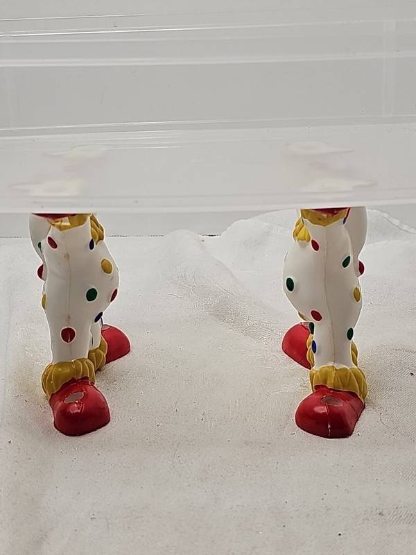 Vintage 1978 Wilton Pair of Clown Cake Plate Holders Tier Inserts Hong Konh gallery