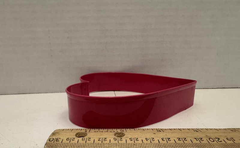 Large Pink Enamel Metal Cookie Cutter Large 4.5" x 5" Heart gallery