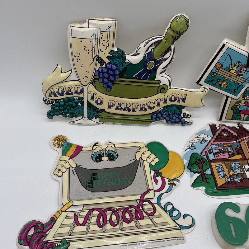 Vintage Wilton Cake Topper Lot 1991 Birthday Retirement Christmas Halloween gallery