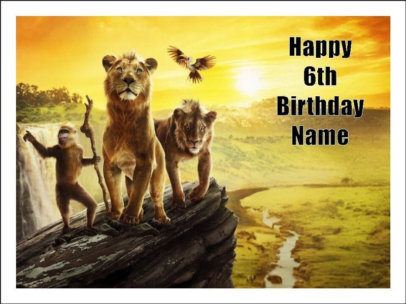 Mufasa Lion King Cake & Cupcake Toppers – Edible Icing Jungle Decorations