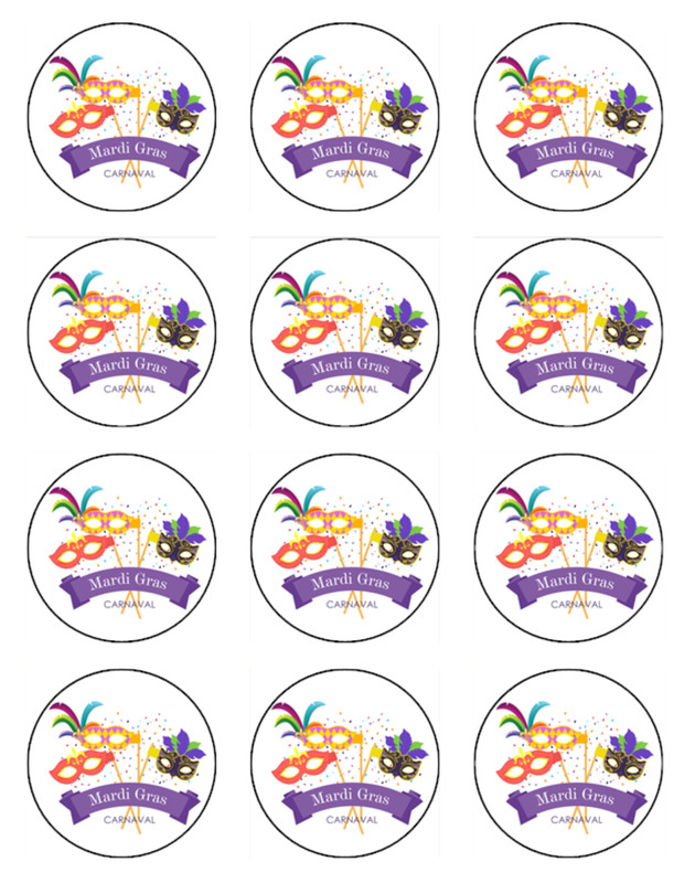 Mardi Gras & Pride Edible Icing Cupcake Toppers - Rainbow Flag Cake Decorations gallery