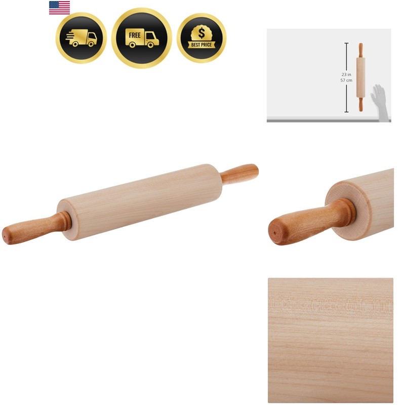 12-Inch-by-2-3/4-Inch Maple Wood Medium Gourmet Rolling Pin
