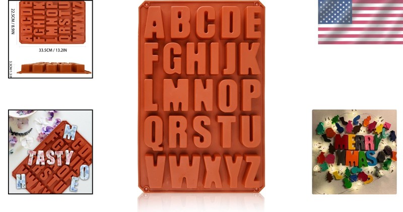 Versatile Silicone Alphabet Mold - 13x8 Inch for Cookies and Creative Treats gallery