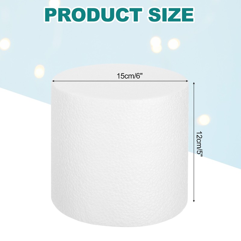 Round Foam Cake Dummy, 6"x 5" White Fake Cake Circles Dummies gallery