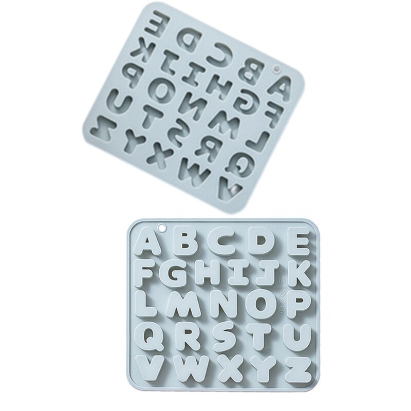 English Letter Shaped Silicone Resin Mold Fondant Mould Baking DIY Supplies gallery