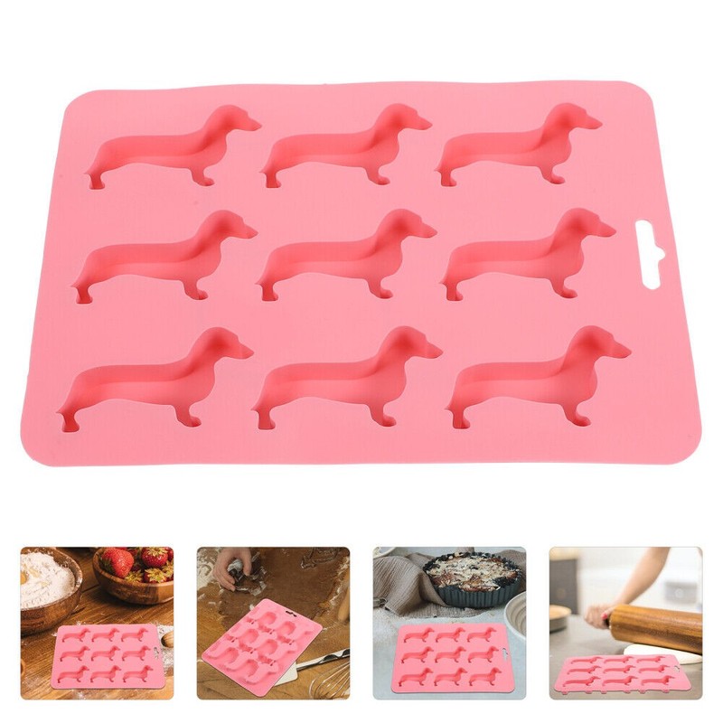 2 Pcs cute silicone chocolate mold Puppy Candy Molds Non-stick Silicone gallery