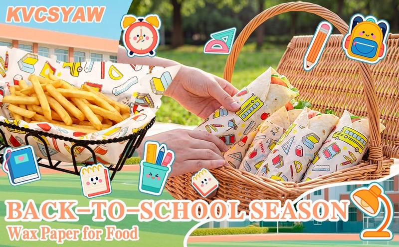 200 Pcs Fiesta Wax Paper for Food, Cinco De Mayo Wax Paper Sheets Deli gallery