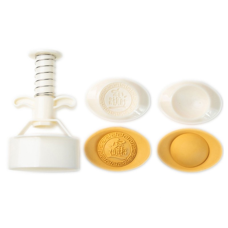 Practical Kitchen Mooncakes Crafting Tool Gold Ingot Pattern Stamps for Home