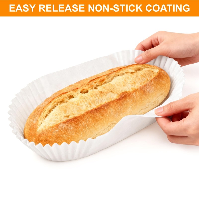 80 PCS Bread Baking Liners, 2 LB Paper Loaf Pan Liners, Greaseproof Bread Tin Li gallery