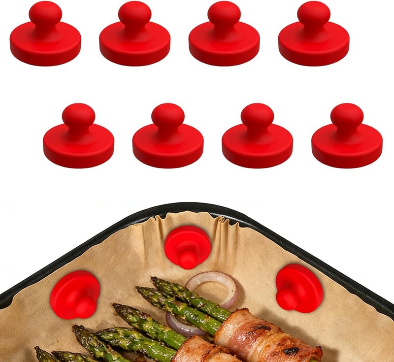 Air Fryer Magnets for Parchment Paper Liners, 8PCS Upgraded Silicone