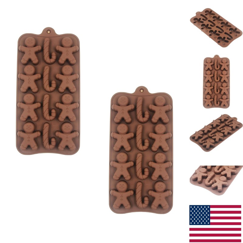 Food Grade Silicone 12-Cavity Chocolate Molds – Perfect for Holiday Treats