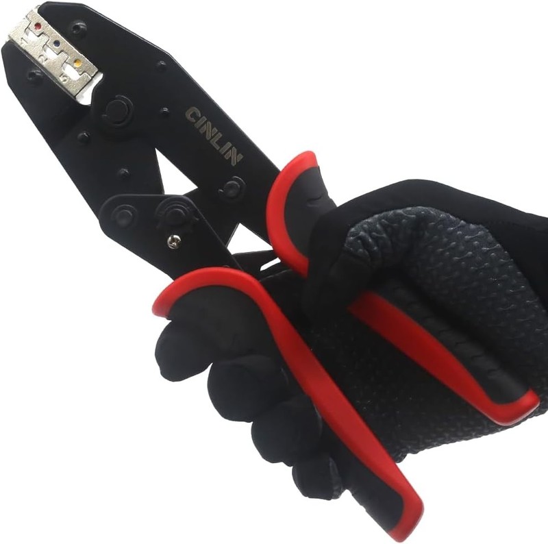 Crimping Tool For Heat Shrink Connectors-AWG 22-10 Ratchet Wire Terminal gallery